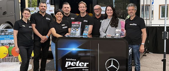 Unser Peter-Team freute sich am Festwochende &uuml;ber die vielen Interessenten am Promotion-Stand auf dem Rheineplatz in Bernburg!