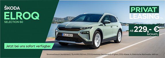 Der neue Škoda Elroq ab 229,00 € mtl. leasen.